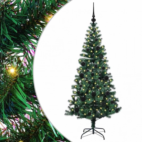 Mākslīgais Led Ziemassvētku Eglīte Zaļa 150Cm Pvc Un Metāls Vidaxl
