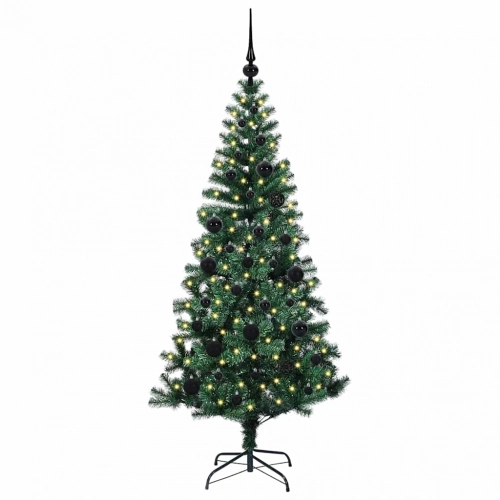 Mākslīgais Led Ziemassvētku Eglīte Zaļa 150Cm Pvc Un Metāls Vidaxl