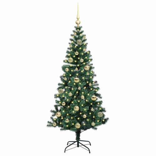 Mākslīgais Led Ziemassvētku Eglīte Zaļa 150Cm Pvc Un Metāls Vidaxl