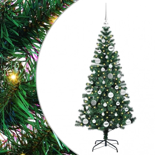 Mākslīgais Led Ziemassvētku Eglīte Zaļa 150Cm Pvc Un Metāls Vidaxl