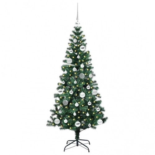Mākslīgais Led Ziemassvētku Eglīte Zaļa 150Cm Pvc Un Metāls Vidaxl