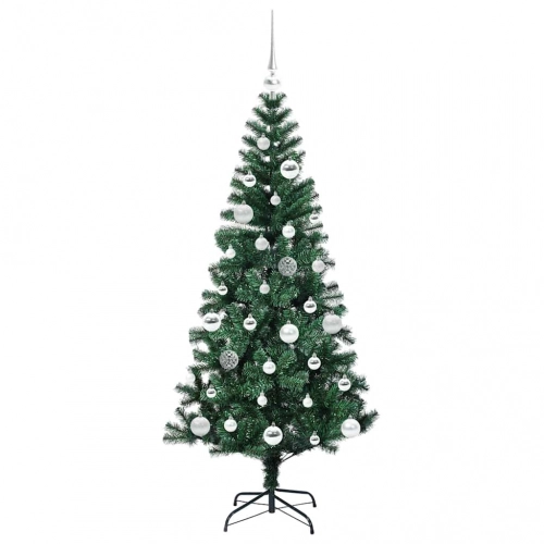 Mākslīgais Led Ziemassvētku Eglīte Zaļa 150Cm Pvc Un Metāls Vidaxl