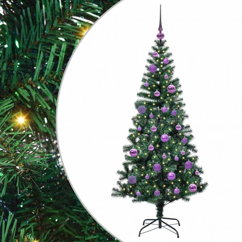 Mākslīgais Led Ziemassvētku Eglīte Zaļa 150Cm Pvc Un Metāls Vidaxl