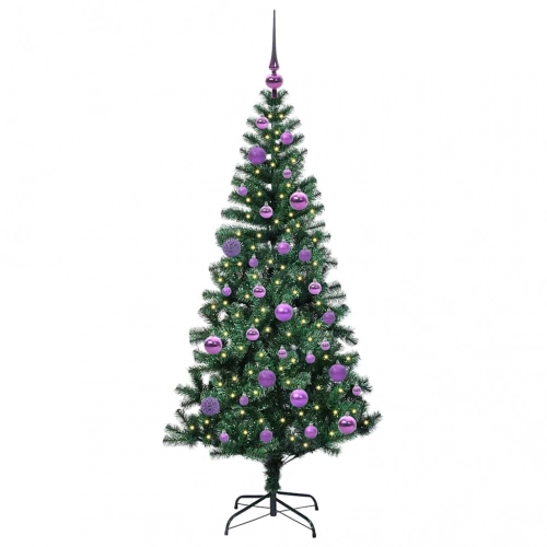 Mākslīgais Led Ziemassvētku Eglīte Zaļa 150Cm Pvc Un Metāls Vidaxl