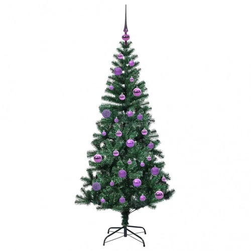 Mākslīgais Led Ziemassvētku Eglīte Zaļa 150Cm Pvc Un Metāls Vidaxl