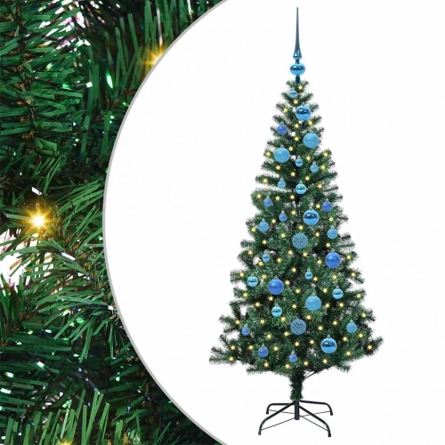 Mākslīgais Led Ziemassvētku Eglīte Zaļa 150Cm Pvc Un Metāls Vidaxl