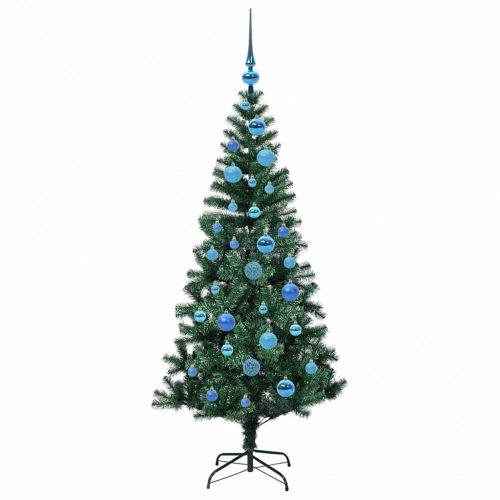Mākslīgais Led Ziemassvētku Eglīte Zaļa 150Cm Pvc Un Metāls Vidaxl