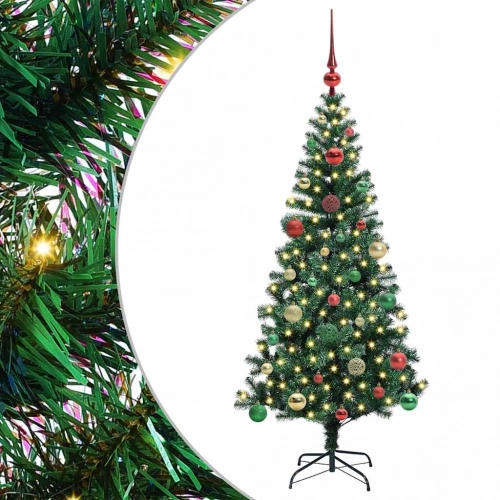 Mākslīgais Led Ziemassvētku Eglīte Zaļa 150Cm Pvc Un Metāls Vidaxl