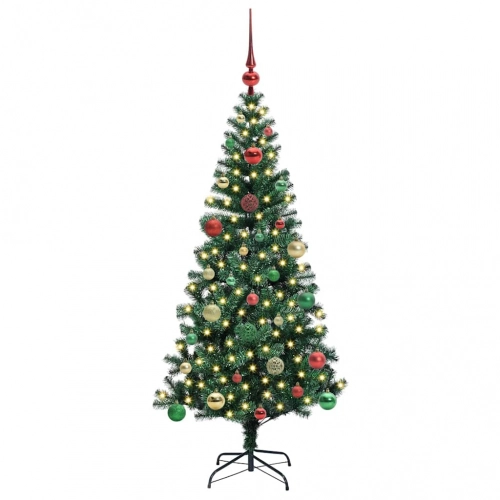 Mākslīgais Led Ziemassvētku Eglīte Zaļa 150Cm Pvc Un Metāls Vidaxl
