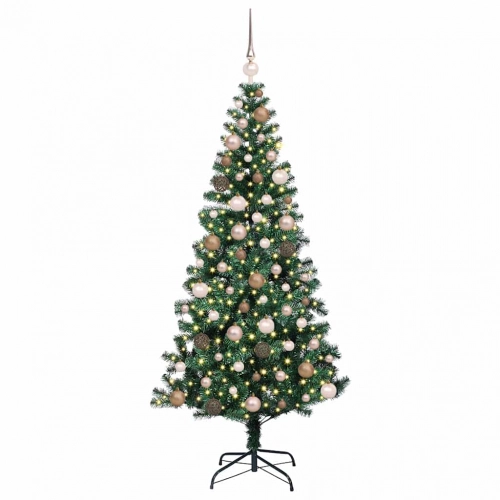Mākslīgais Led Ziemassvētku Eglīte Zaļa 180 Cm Pvc Un Metāls Vidaxl