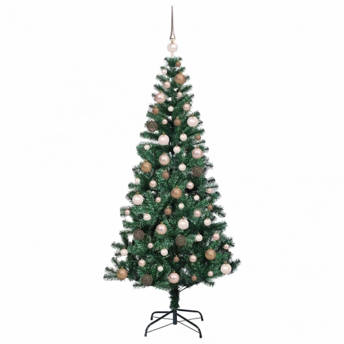 Mākslīgais Led Ziemassvētku Eglīte Zaļa 180 Cm Pvc Un Metāls Vidaxl