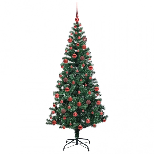 Mākslīgais Led Ziemassvētku Eglīte Zaļa 180 Cm Pvc Un Metāls Vidaxl