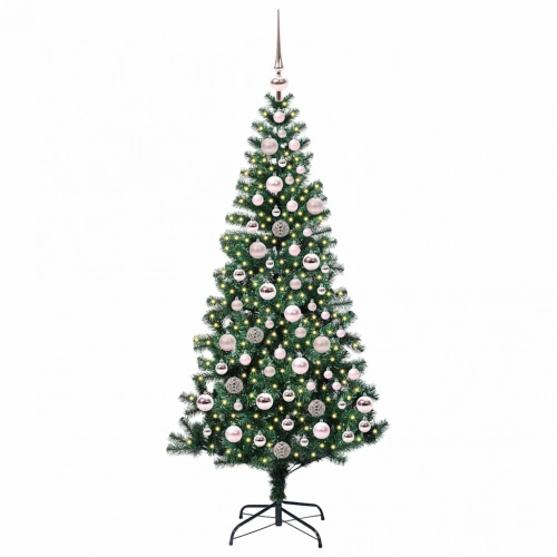 Mākslīgais Led Ziemassvētku Eglīte Zaļa 180 Cm Pvc Un Metāls Vidaxl