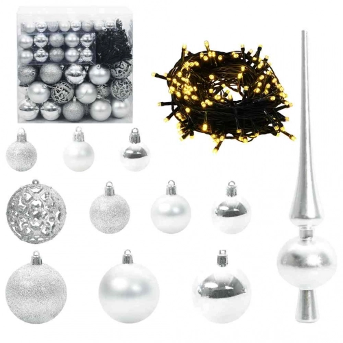 Mākslīgais Led Ziemassvētku Eglīte Zaļa 180 Cm Pvc Un Metāls Vidaxl