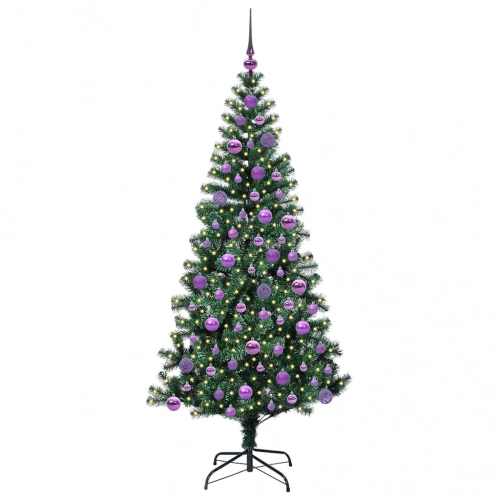Mākslīgais Led Ziemassvētku Eglīte Zaļa 180 Cm Pvc Un Metāls Vidaxl