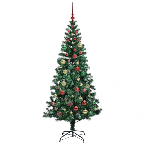 Mākslīgais Led Ziemassvētku Eglīte Zaļa 180 Cm Pvc Un Metāls Vidaxl