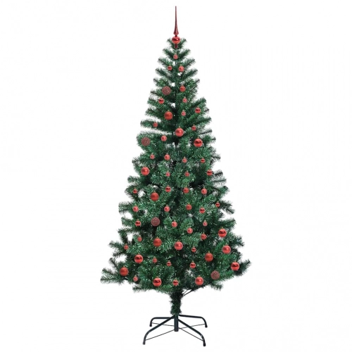 Mākslīgais Led Ziemassvētku Eglīte Zaļa 210 Cm Pvc Un Metāls Vidaxl