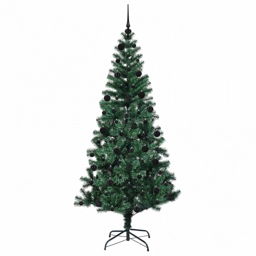 Mākslīgais Led Ziemassvētku Eglīte Zaļa 210 Cm Pvc Un Metāls Vidaxl