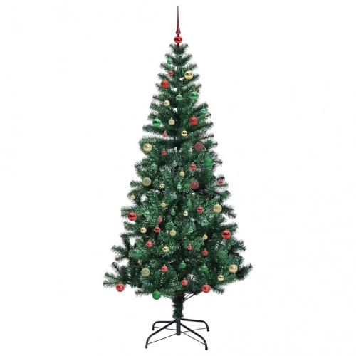 Mākslīgais Led Ziemassvētku Eglīte Zaļa 210 Cm Pvc Un Metāls Vidaxl