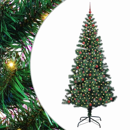 Mākslīgais Led Ziemassvētku Eglīte Zaļa 240Cm Pvc Un Metāls Vidaxl