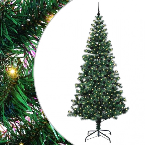 Mākslīgais Led Ziemassvētku Eglīte Zaļa 240Cm Pvc Un Metāls Vidaxl