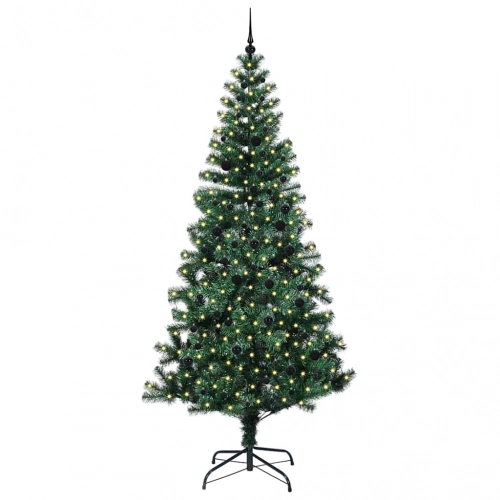 Mākslīgais Led Ziemassvētku Eglīte Zaļa 240Cm Pvc Un Metāls Vidaxl