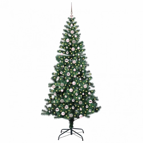 Mākslīgais Led Ziemassvētku Eglīte Zaļa 240Cm Pvc Un Metāls Vidaxl
