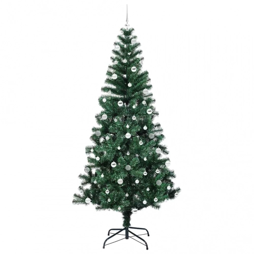 Mākslīgais Led Ziemassvētku Eglīte Zaļa 240Cm Pvc Un Metāls Vidaxl