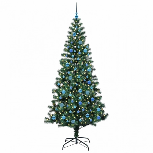 Mākslīgais Led Ziemassvētku Eglīte Zaļa 240Cm Pvc Un Metāls Vidaxl