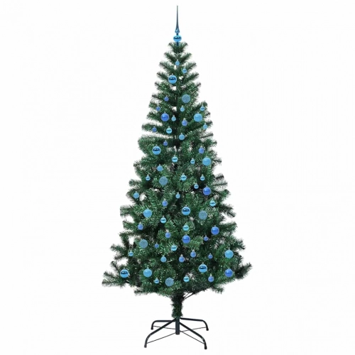 Mākslīgais Led Ziemassvētku Eglīte Zaļa 240Cm Pvc Un Metāls Vidaxl