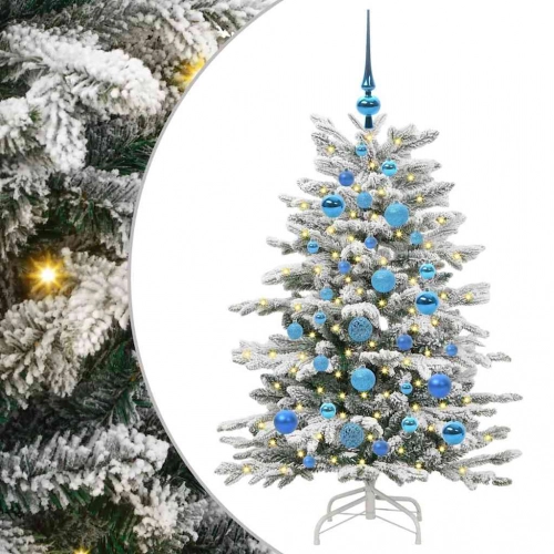Mākslīgais Locītais Ziemassvētku Koks 120 Cm Pe Un Pvc Vidaxl