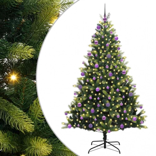 Mākslīgais Noliekamais Ziemassvētku Koks Ar 300 Led Lampiņām Vidaxl