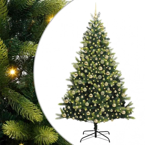Mākslīgais Saliekamais Ziemassvētku Koks 300 Led Zaļa 210 Cm Vidaxl