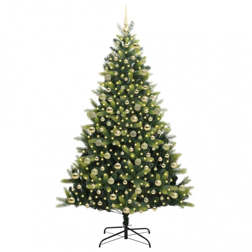 Mākslīgais Saliekamais Ziemassvētku Koks 300 Led Zaļa 210 Cm Vidaxl