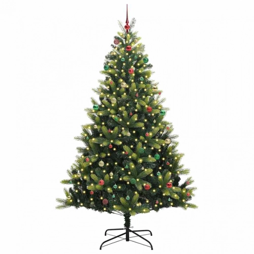 Mākslīgais Saliekamais Ziemassvētku Koks 300 Led Zaļa 240 Cm Vidaxl