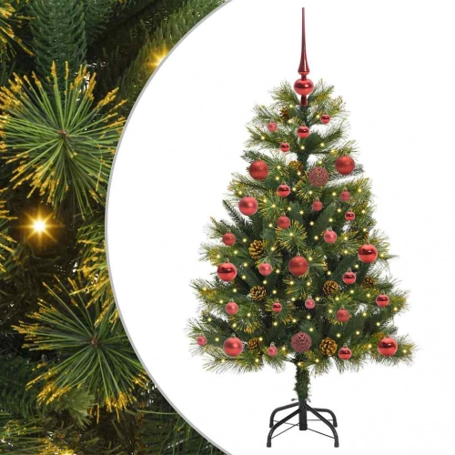 Mākslīgais Saliekamais Ziemassvētku Koks Ar Čiekuriem 120 Cm Vidaxl