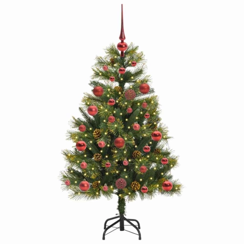 Mākslīgais Saliekamais Ziemassvētku Koks Ar Čiekuriem 120 Cm Vidaxl