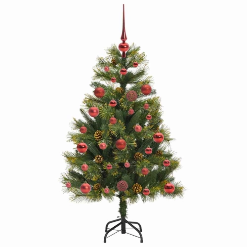 Mākslīgais Saliekamais Ziemassvētku Koks Ar Čiekuriem 120 Cm Vidaxl