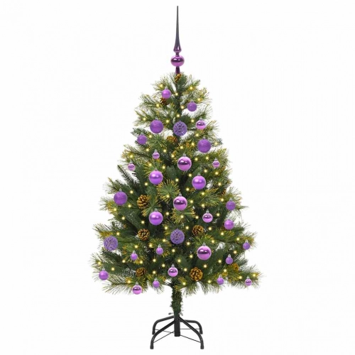 Mākslīgais Saliekamais Ziemassvētku Koks Ar Čiekuriem 120 Cm Vidaxl