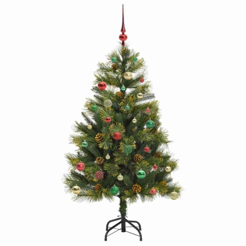Mākslīgais Saliekamais Ziemassvētku Koks Ar Čiekuriem 150 Cm Vidaxl