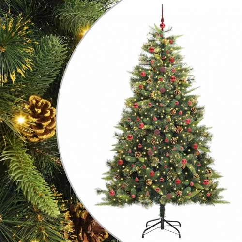 Mākslīgais Saliekamais Ziemassvētku Koks Ar Čiekuriem 240 Cm Vidaxl
