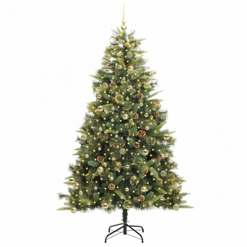 Mākslīgais Saliekamais Ziemassvētku Koks Ar Čiekuriem 240 Cm Vidaxl