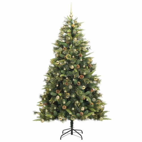 Mākslīgais Saliekamais Ziemassvētku Koks Ar Čiekuriem 240 Cm Vidaxl