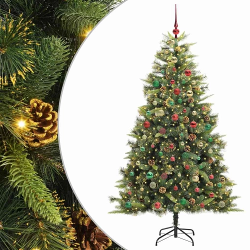 Mākslīgais Saliekamais Ziemassvētku Koks Ar Čiekuriem 240 Cm Vidaxl