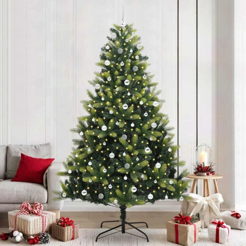 Mākslīgais Sastiprināmais Ziemassvētku Koks 300 Led Zaļa 240 Cm Vidaxl