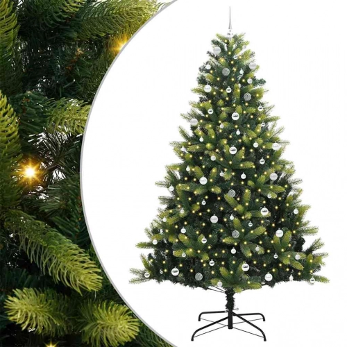 Mākslīgais Sastiprināmais Ziemassvētku Koks 300 Led Zaļa 240 Cm Vidaxl