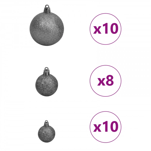 Mākslīgais Ziemassvētku Koks Sudraba 210 Cm Pet Vidaxl