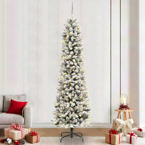 Mākslīgāziemassvētkueglīte Ar Statīvu Balts 240Cm Pvc Vidaxl