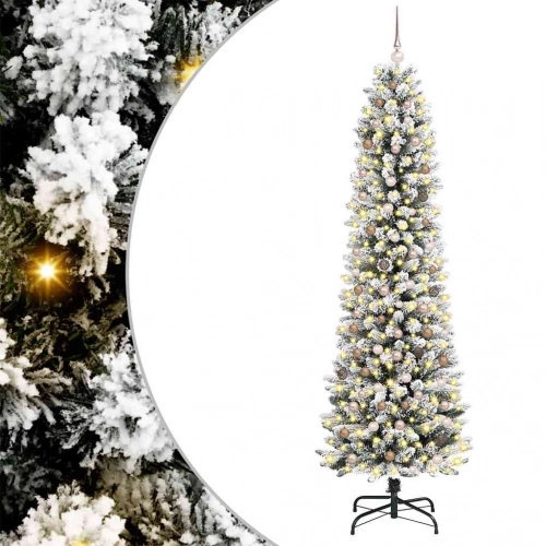 Mākslīgāziemassvētkueglīte Ar Statīvu Balts 240Cm Pvc Vidaxl