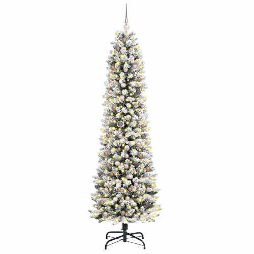 Mākslīgāziemassvētkueglīte Ar Statīvu Balts 240Cm Pvc Vidaxl